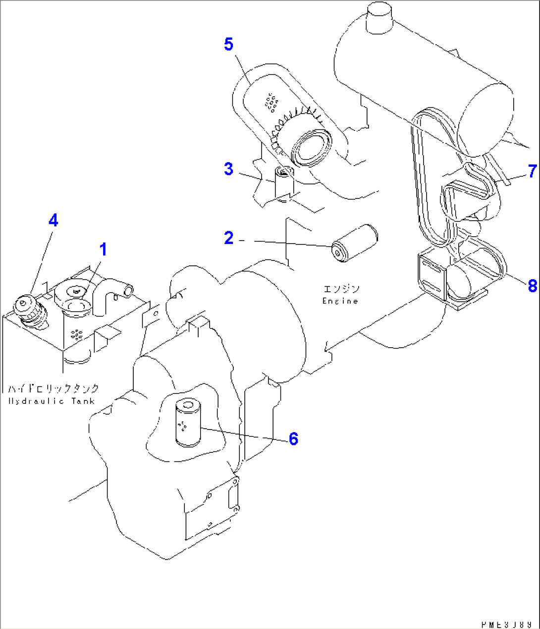 ELEMENT AND V-BELT(#63001-)