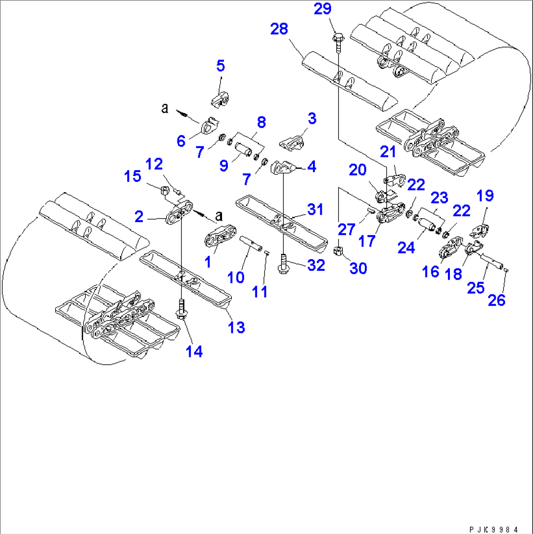 TRACK SHOE (LUBRICATE TYPE) (SWAMP TYPE) (950MM WIDE) (WITH A.R. LINKS)(#60884-65000)