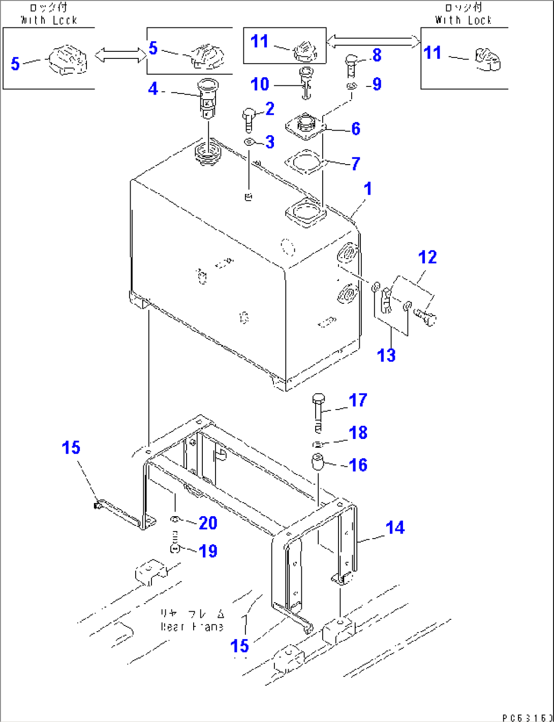 FUEL AND HYDRAULIC TANK(#1501-)