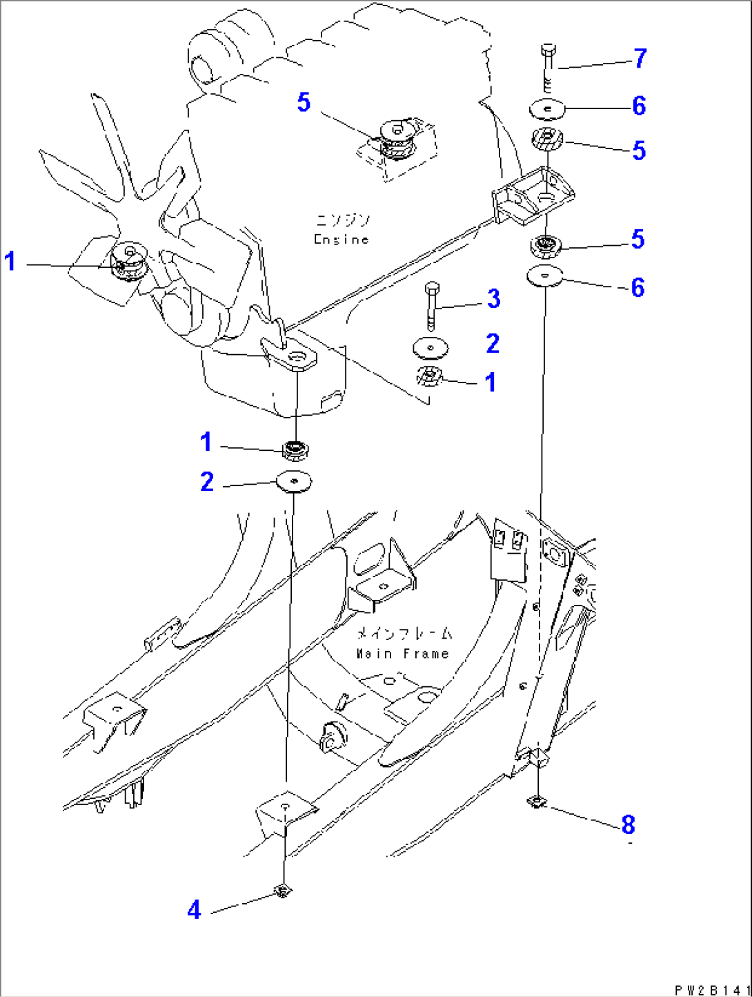 ENGINE MOUNTING PARTS(#6001-)