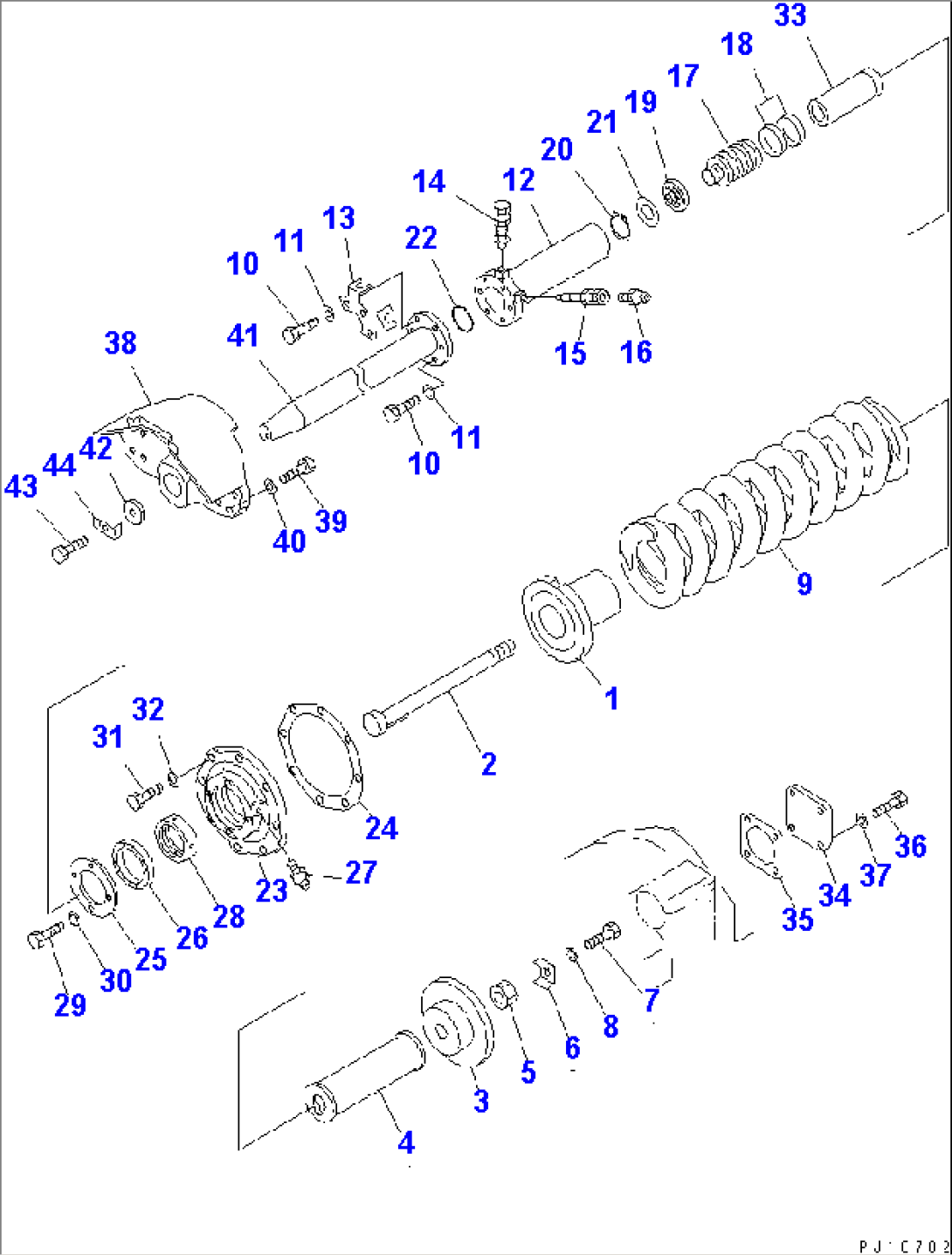 RECOIL SPRING (D85A) (L.H.)(#37822-)