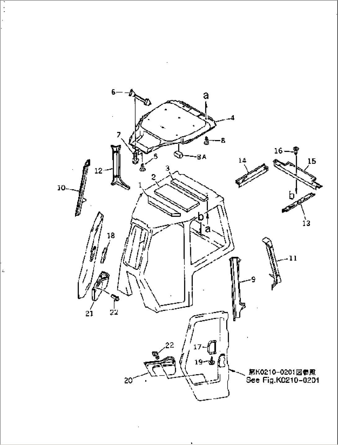 CAB (ROOF LINING AND GARNISH)