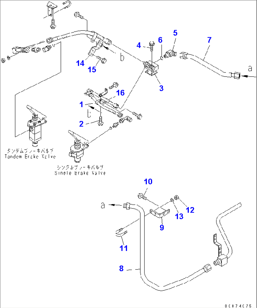 BRAKE PIPING (DRAIN LINE)(#51075-)