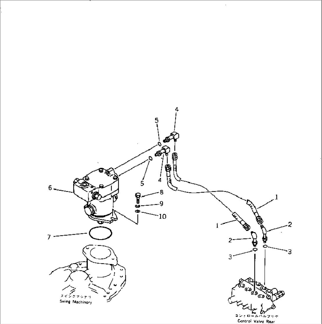 HYDRAULIC PIPING (SWING MOTOR LINE)