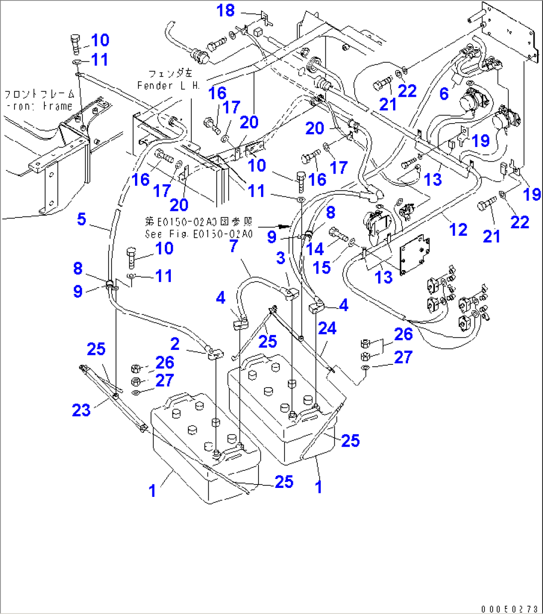 BATTERY BOX (LARGE BATTERY AND WIRING)(#2001-)