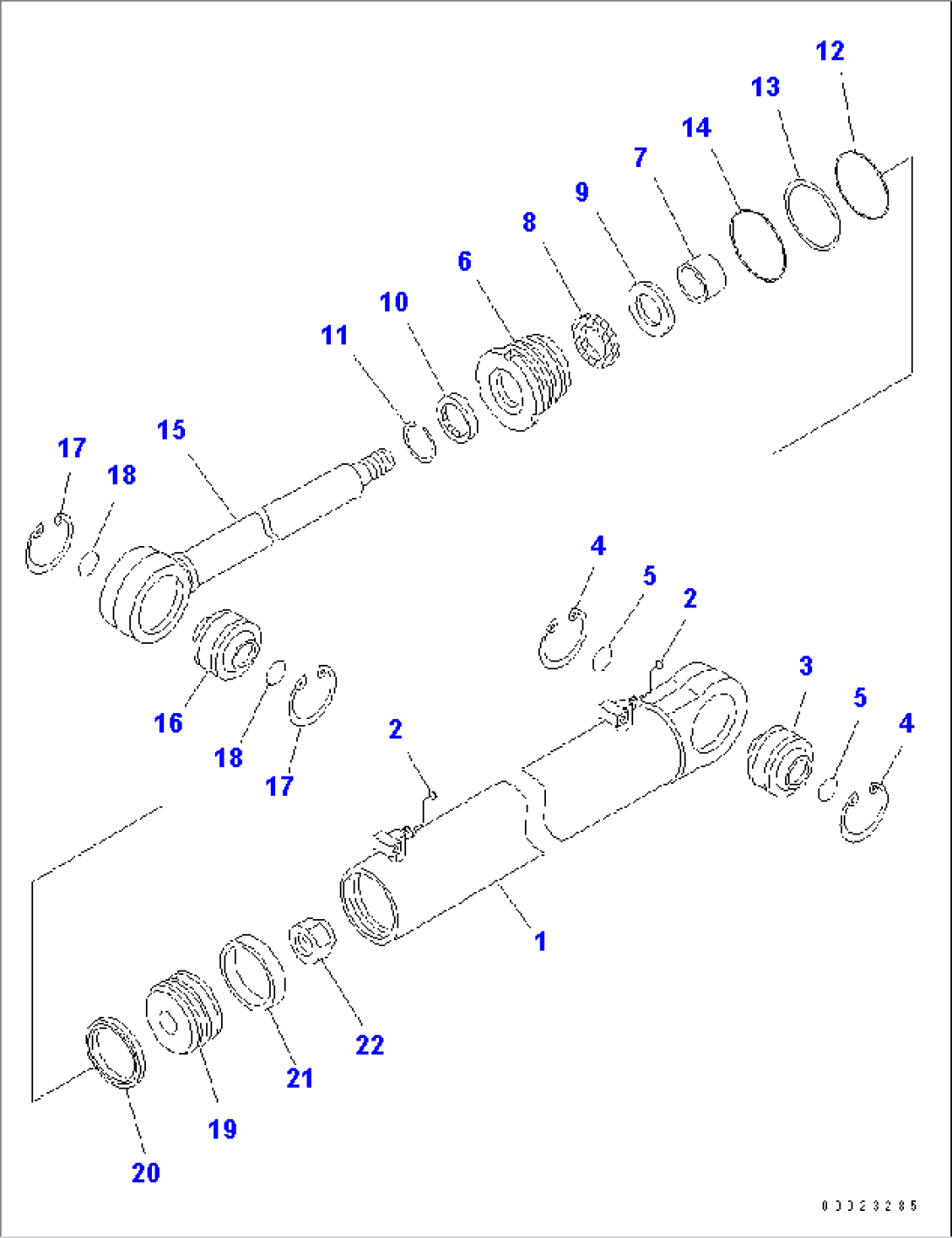 ANGLE CYLINDER (POWER ANGLE POWER TILT DOZER) (#B45001~B47361)