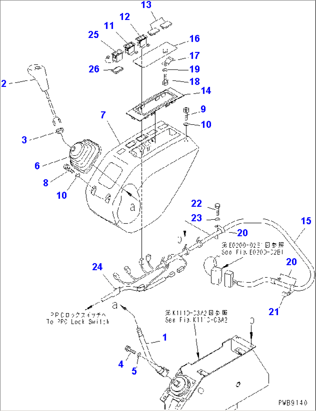 FLOOR FRAME (LEFT STAND) (LEVER¤ COVER AND HARNESS) (WITHOUT RADIO)(#C10568-)