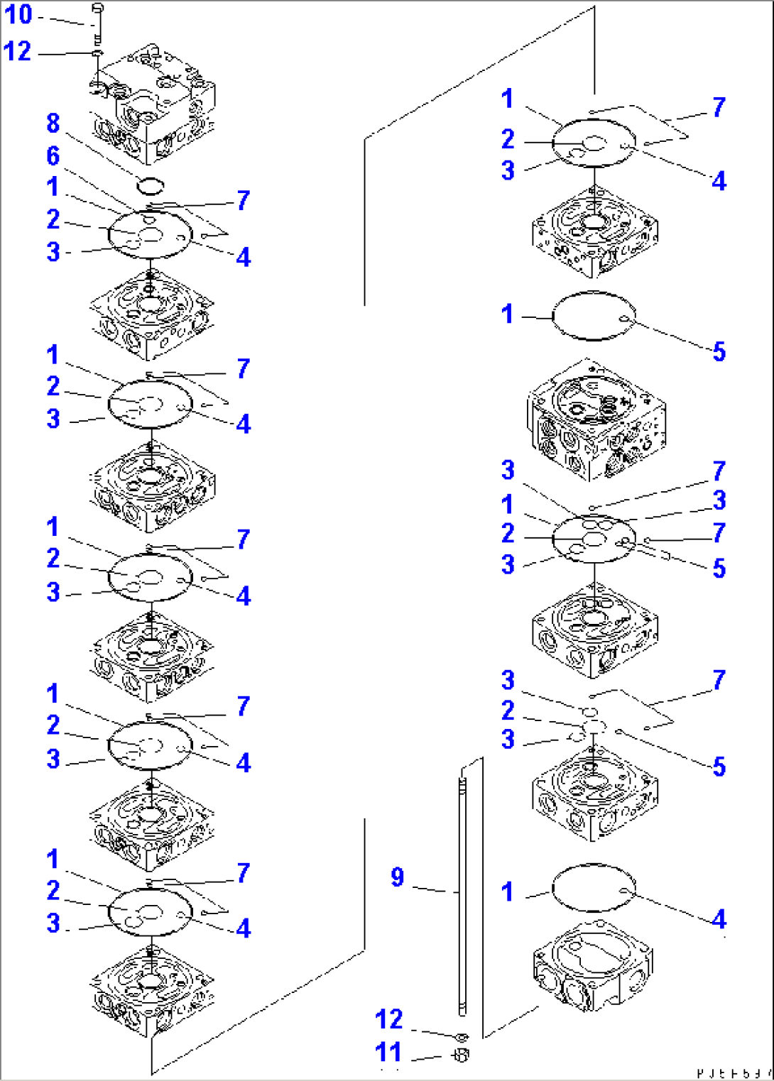 MAIN VALVE (9-VALVE) (2/22) (FOR ATTACHMENT)