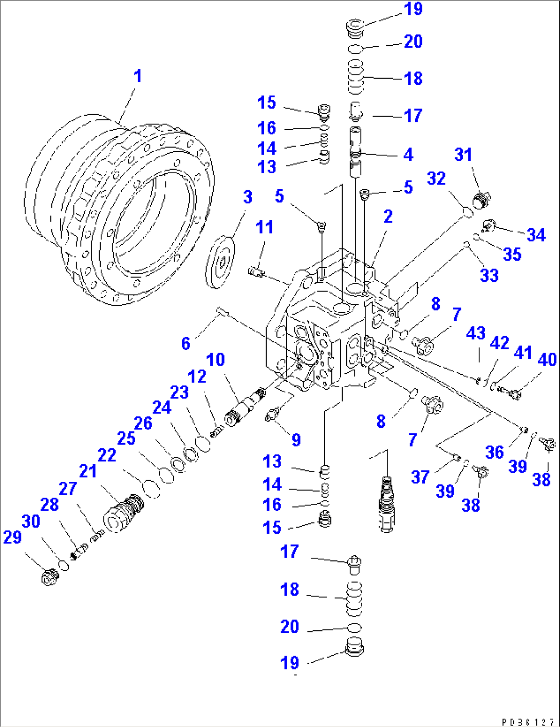 TRAVEL MOTOR (1/3) (FOR CIS)(#30249-)