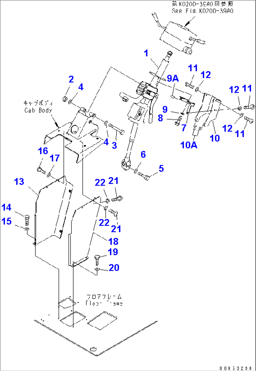 FLOOR (STEERING COLUMN)(#7001-)