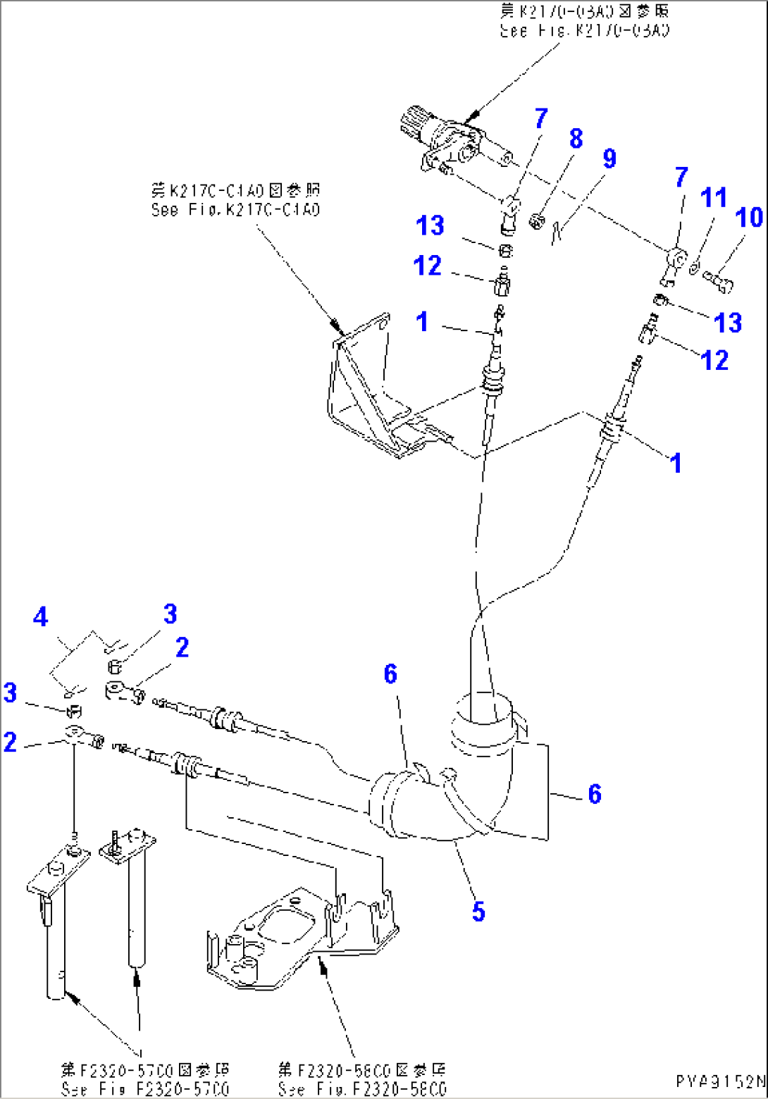 TRANSMISSION CONTROL (MONO LEVER CONTROL SPEC.)(#81447-)