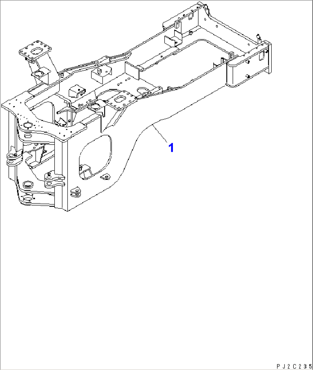 REAR FRAME (WITH BRAKE COOLING SYSTEM)(#50001-52000)
