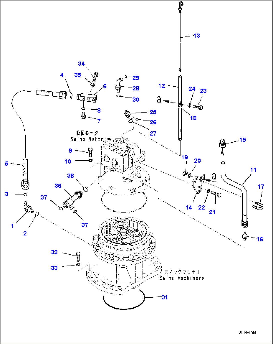 Swing Machinery and Motor, Drain Piping
