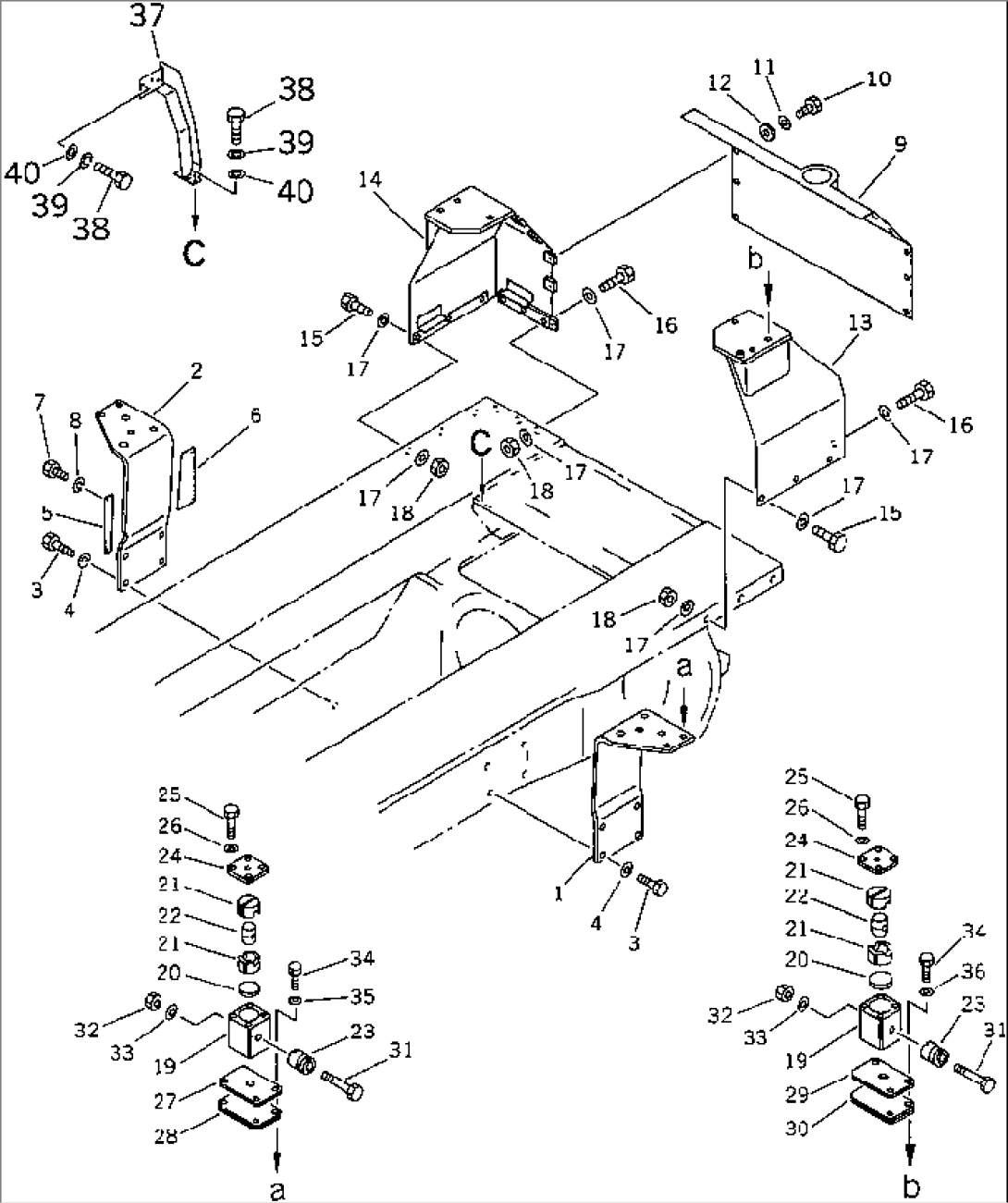 STEEL CAB MOUNT(#50050-)