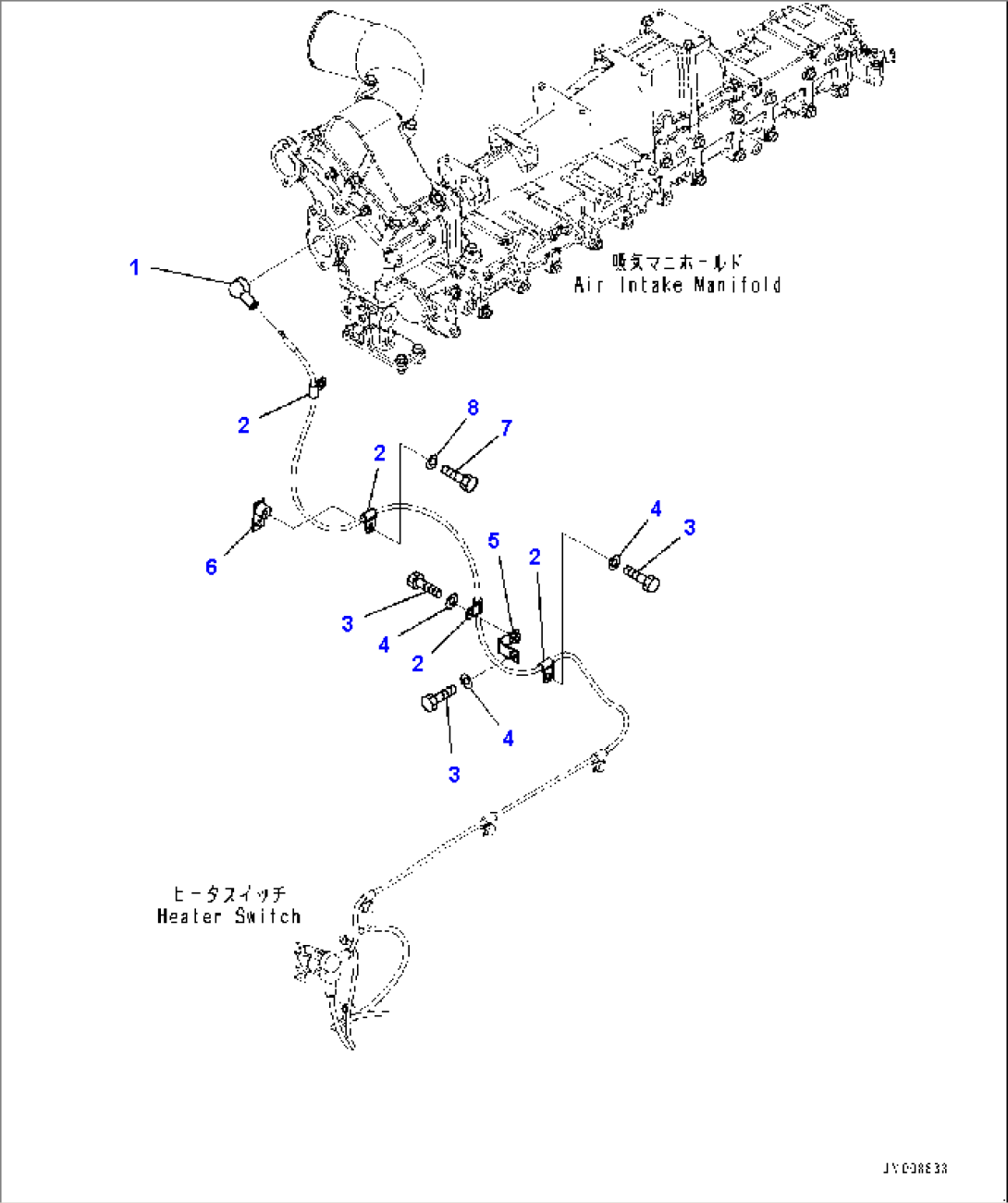 Battery Related Parts, Heater Wiring Harness Mounting (#5001-)