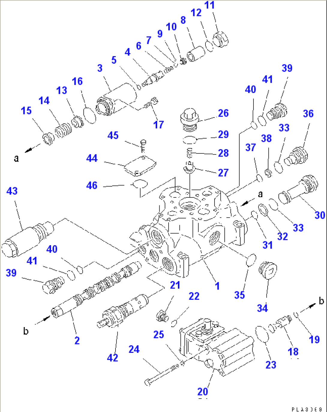 CONTROL VALVE (1-SPOOL) (1/3)(#3001-)