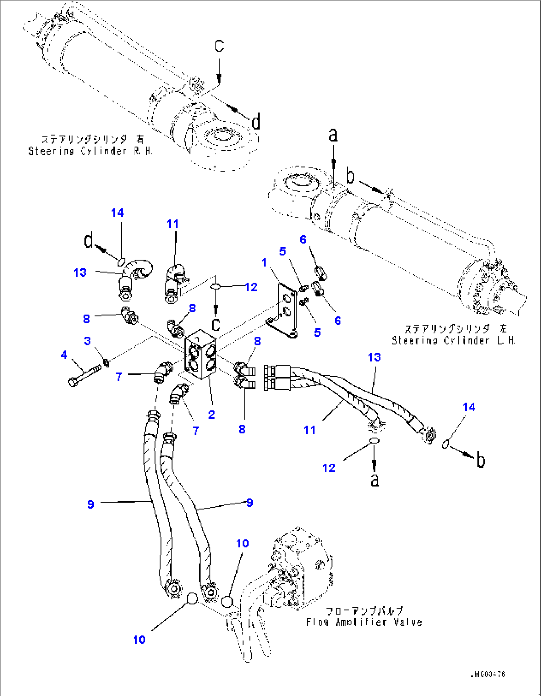 Steering Oil Piping, Block (#80138-)