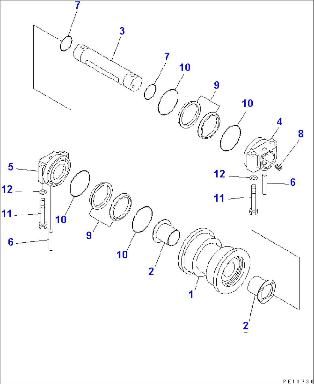 TRACK FRAME (TRACK ROLLER) (R.H.)