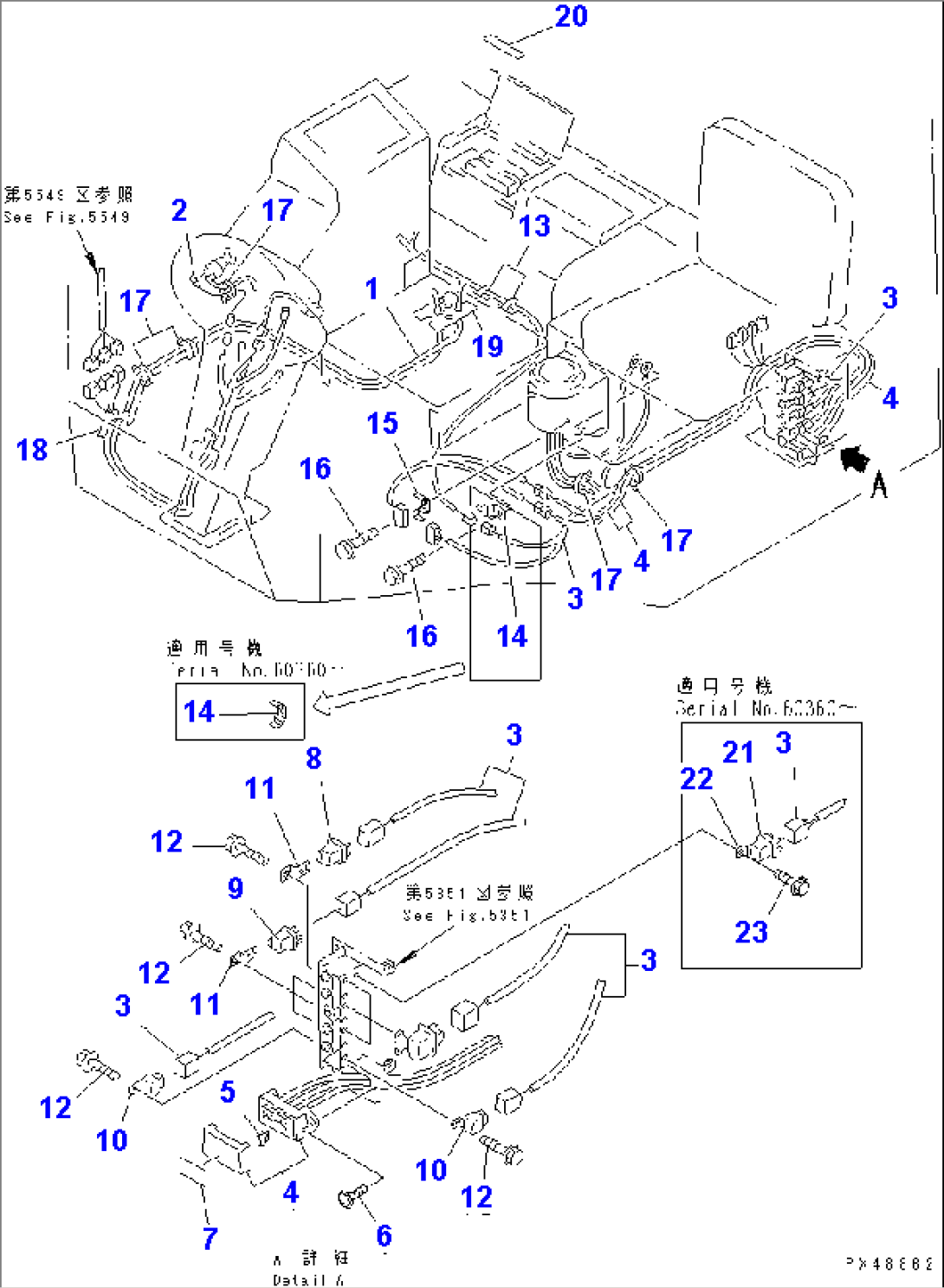 ELECTRICAL SYSTEM (CAB LINE) (WITH 2-PERSONS CAB)(#60001-)