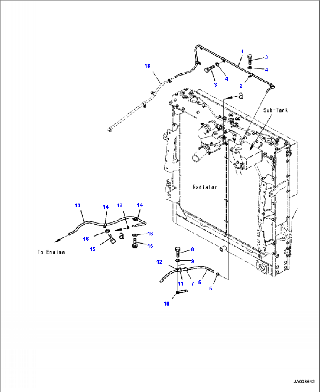 C0110-12A0 RADIATOR SUB TANK PIPING (2/3)
