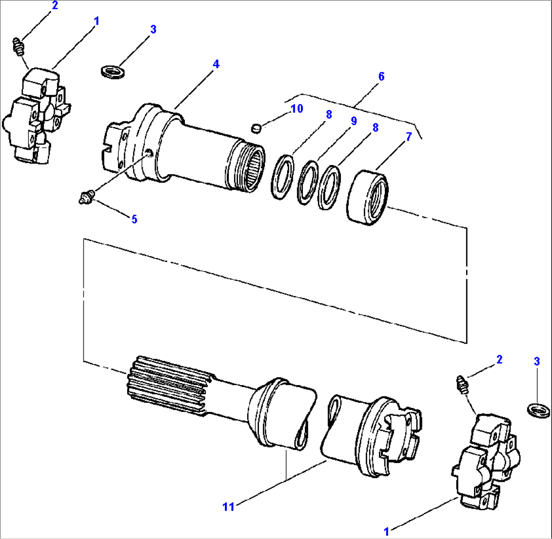 DRIVE SHAFT TRANSMISSION TO REAR AXLE - ROCKWELL STANDARD