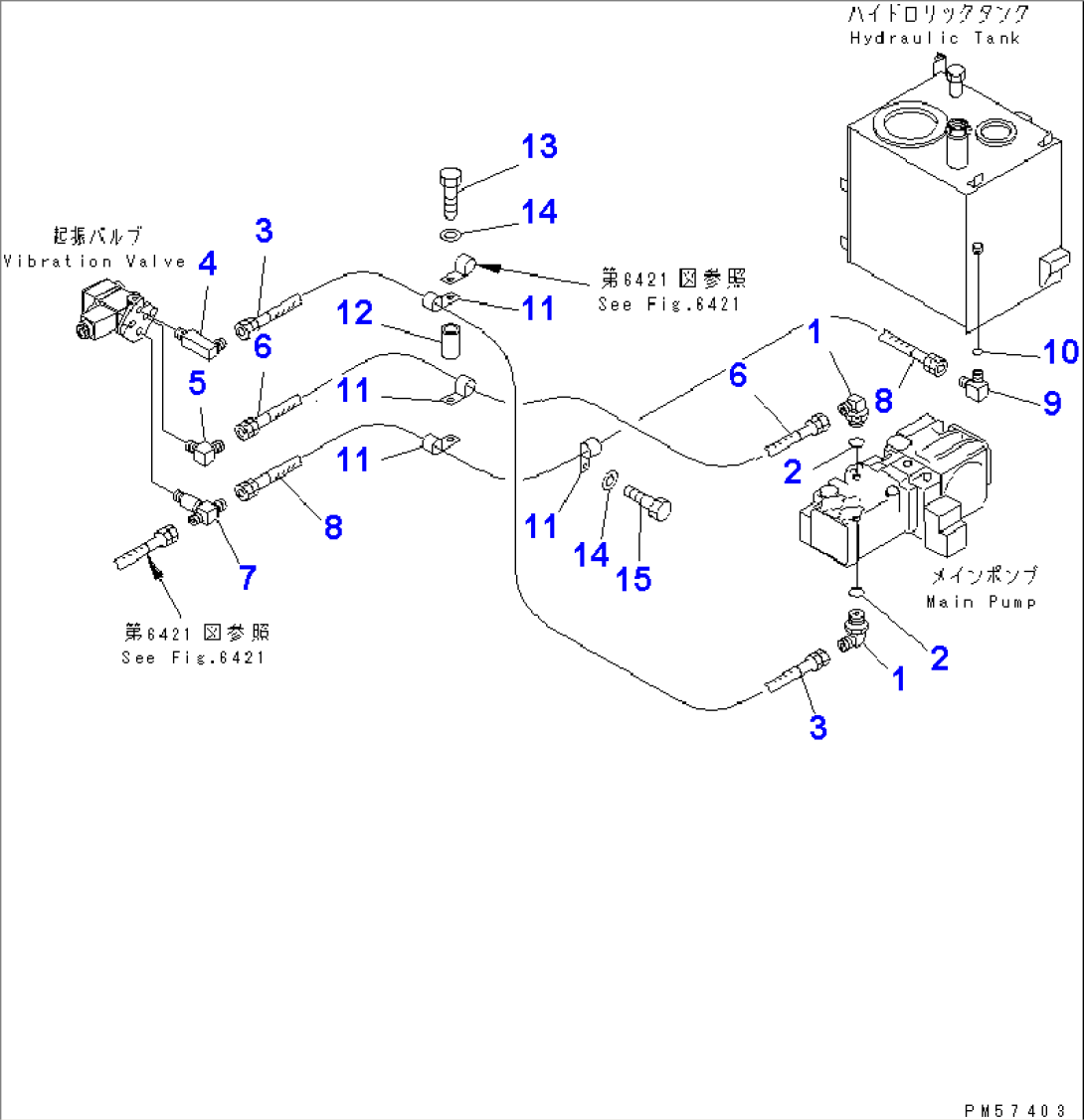 HYDRAULIC PIPING (VIBRATION CONTROL VALVE LINE)