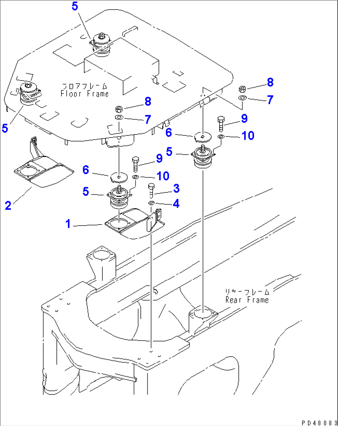 FLOOR SUPPORT(#50001-)