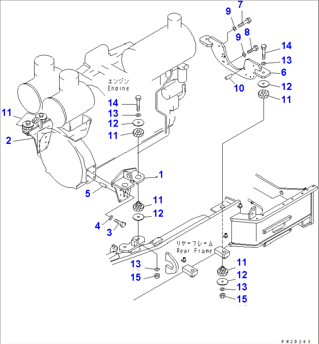 ENGINE MOUNTING (MOUNTING PARTS)(#51001-51074)