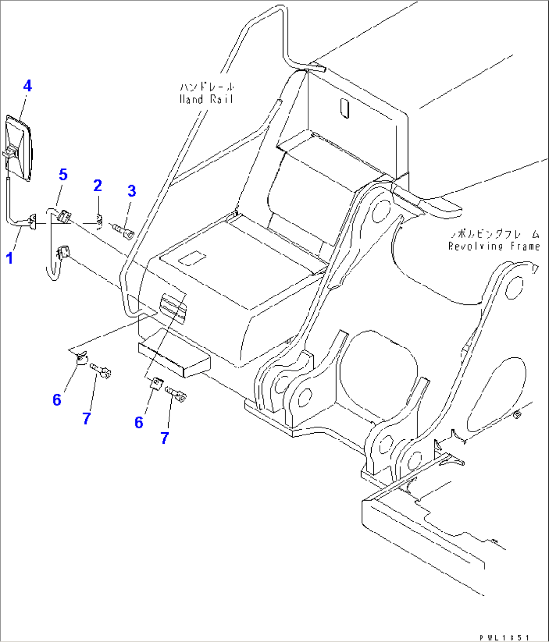 REAR VIEW MIRROR¤ R.H.(#10001-10999)