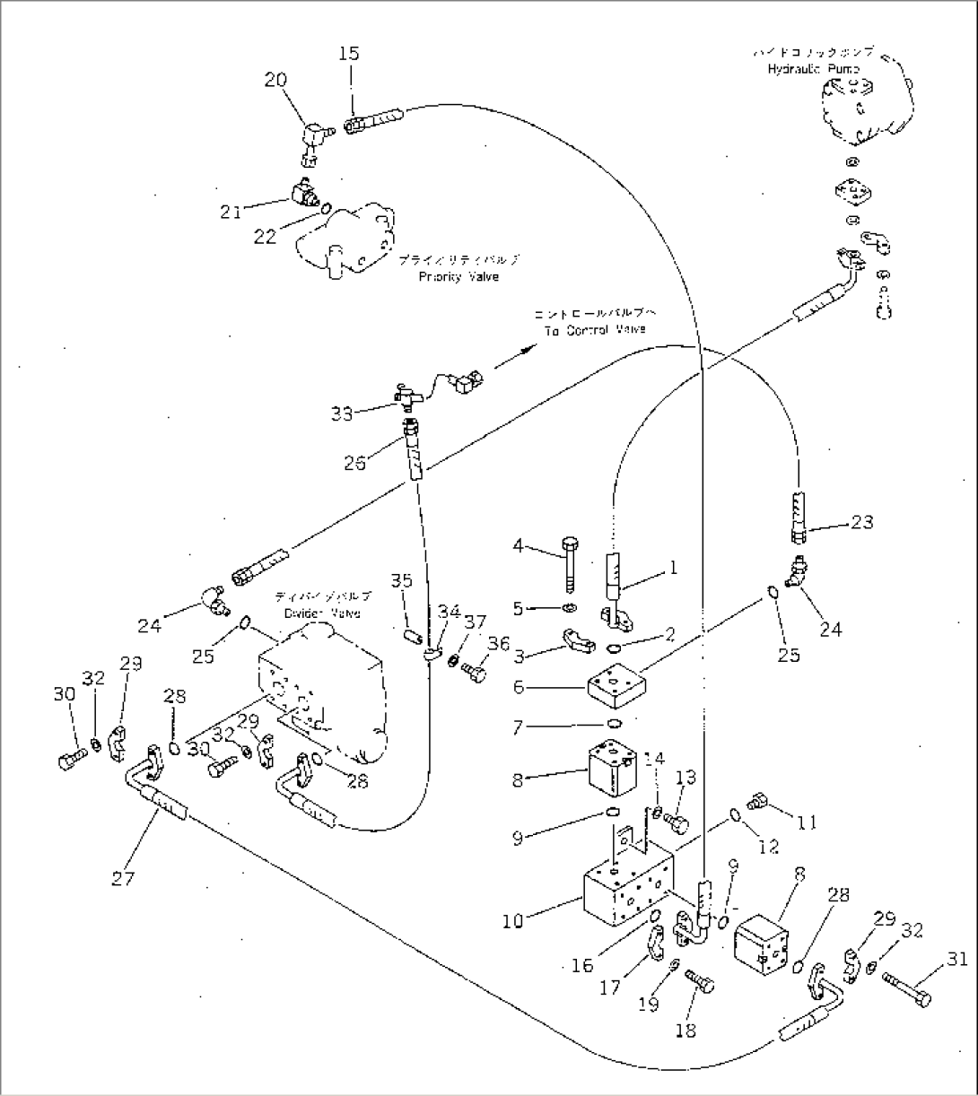 EMERGENCY STEERING PIPING (2/3)(#20001-)