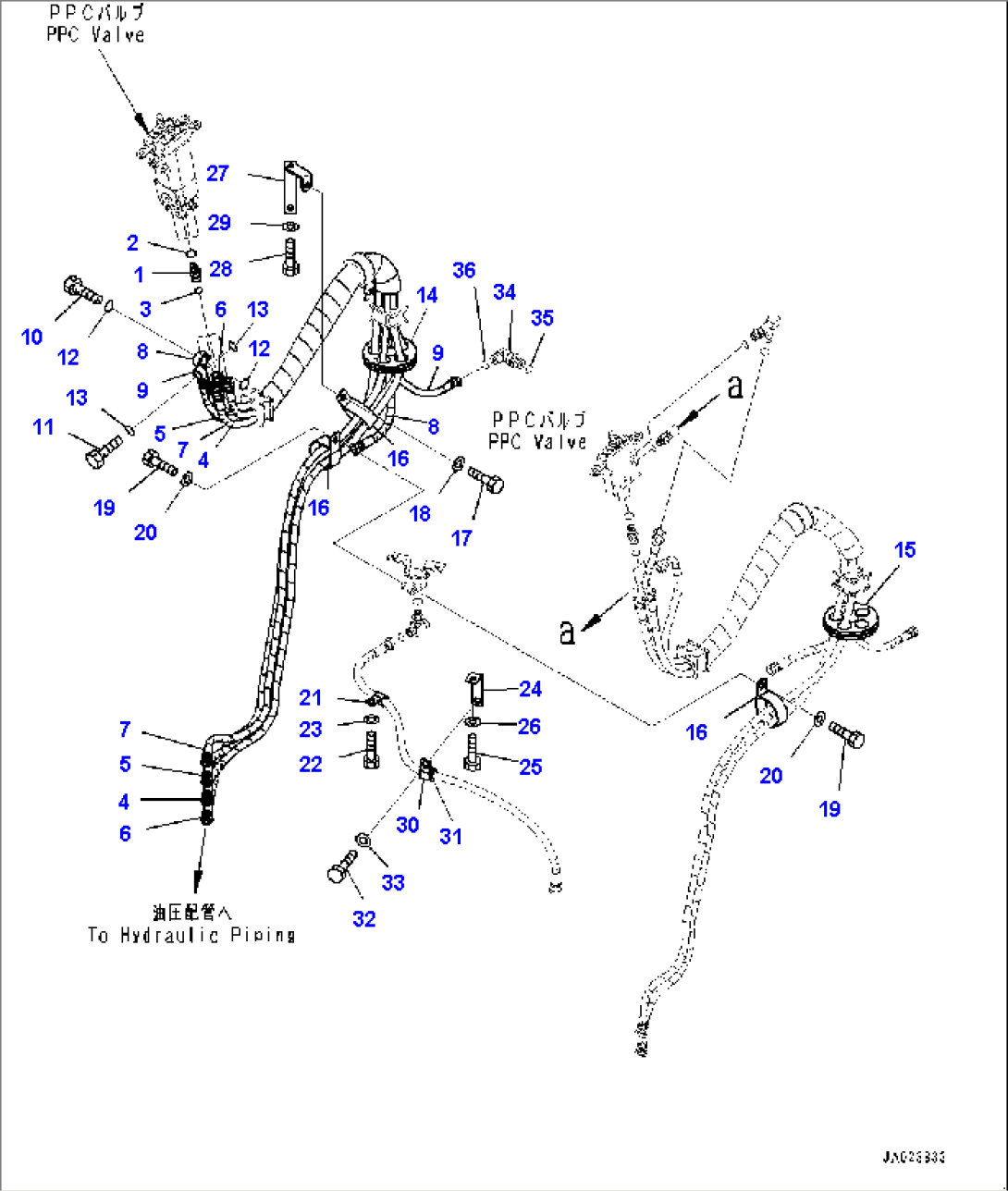 Loader Control Unit, PPC Piping (1/2) (#90216-)