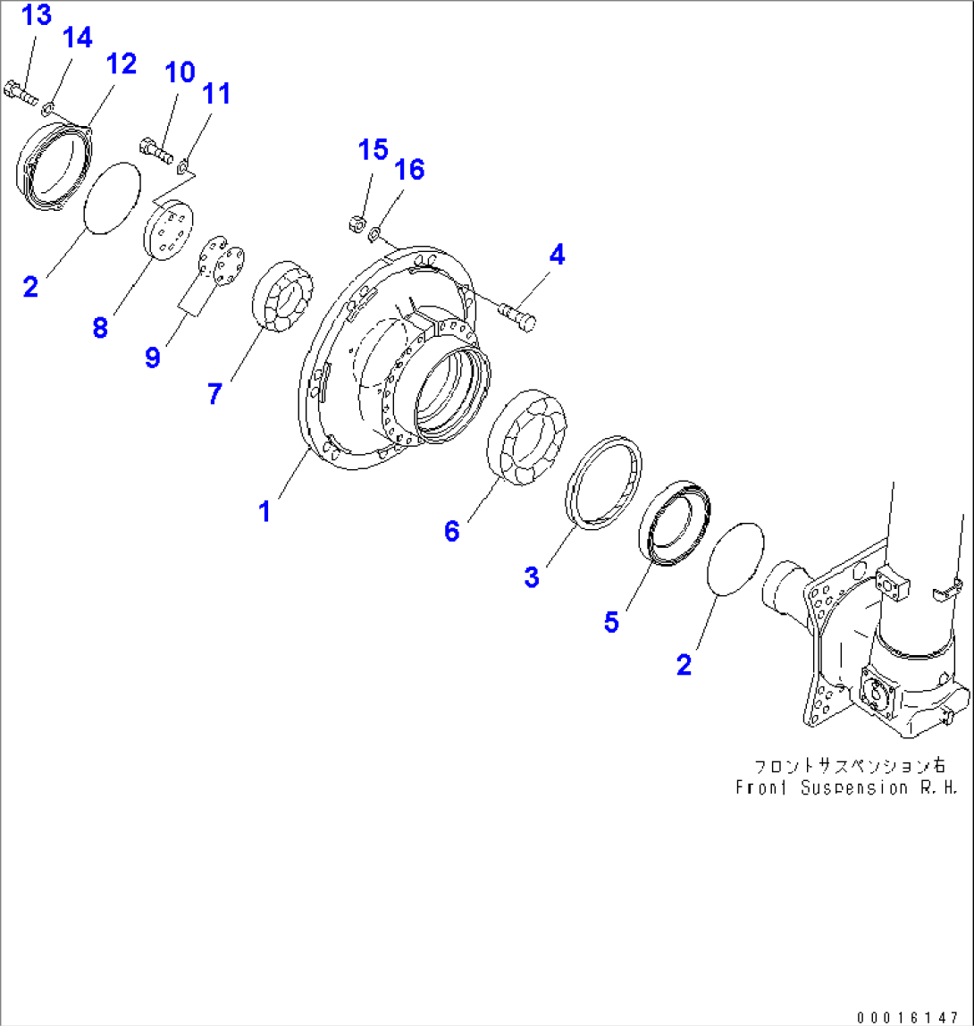 FRONT AXLE (R.H.) (FRONT AXLE ASS