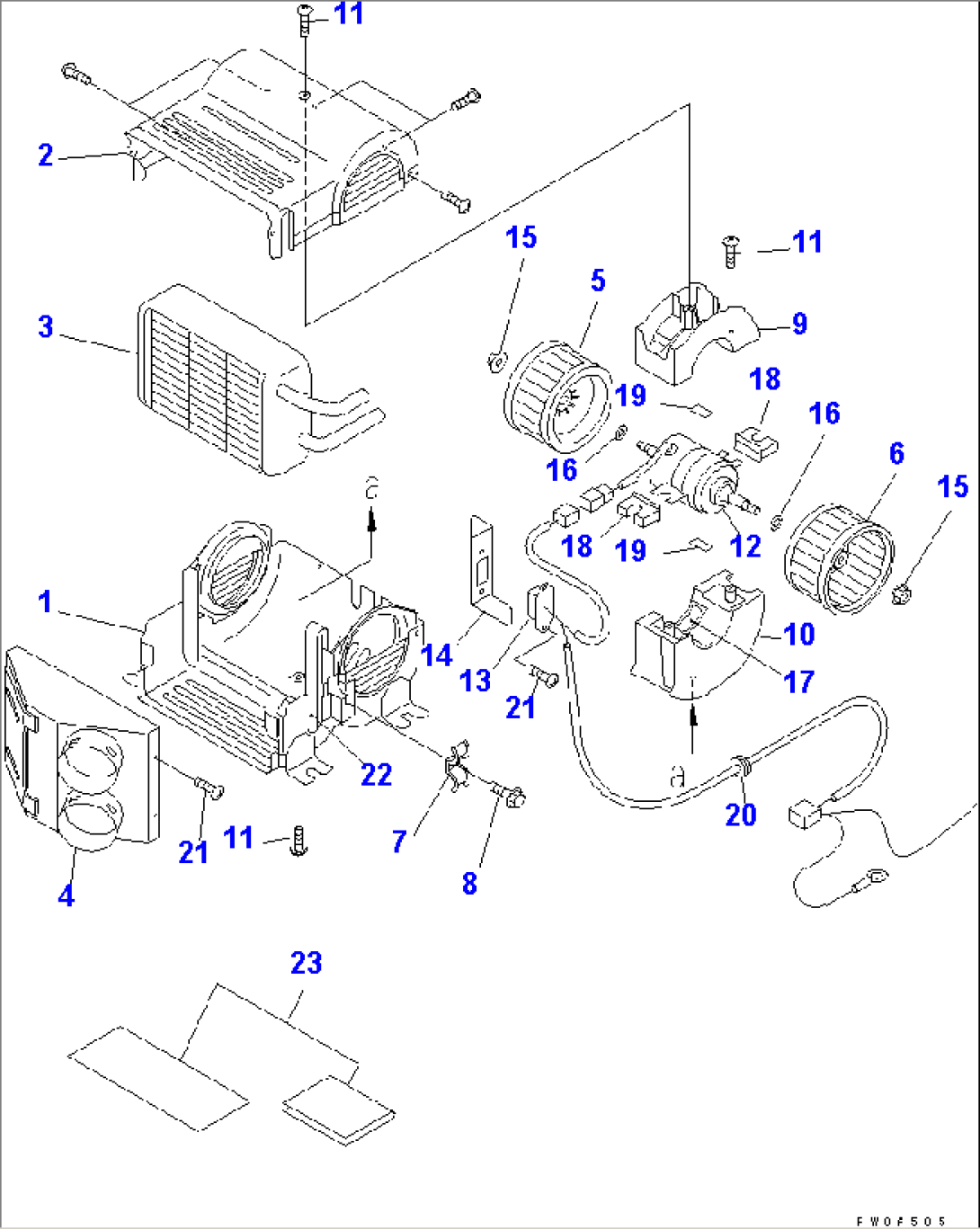 CAR HEATER (HATER UNIT) (3300 KCAL)(#1201-)