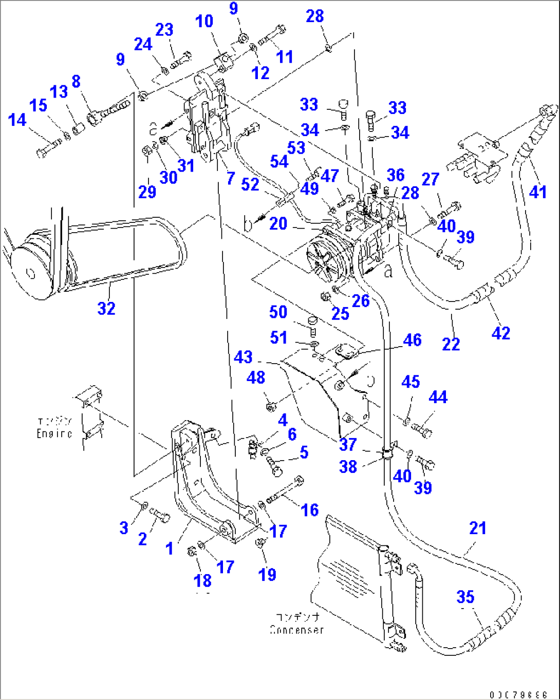 AIR CONDITIONER AND HEATER (AIR COMPRESSOR AND RELATED PARTS)(#2178-)