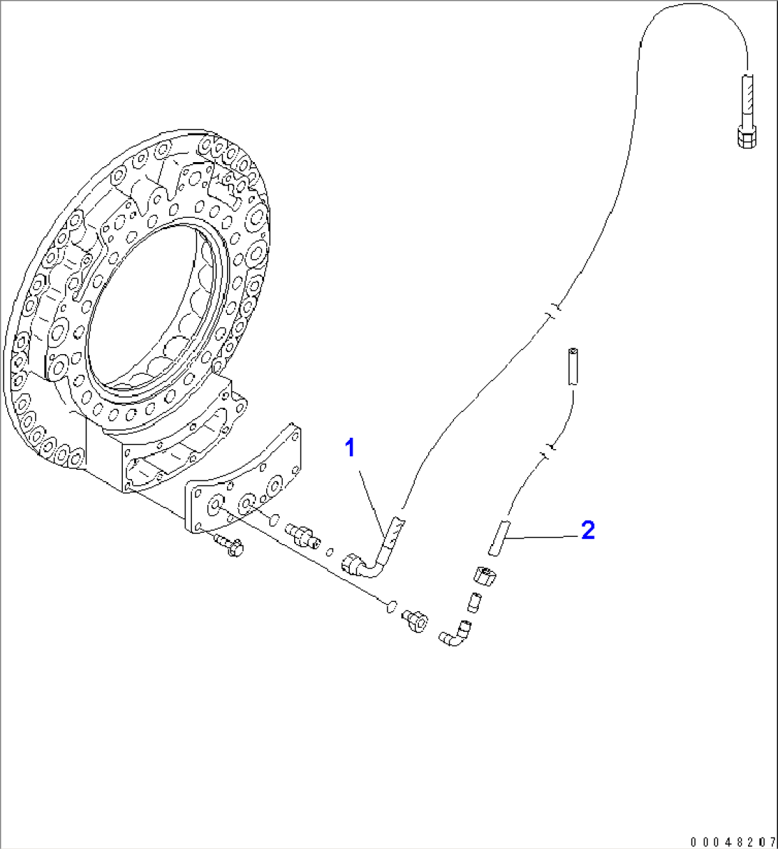 FRONT FINAL BRAKE (R.H.) (PIPING)(#2001-)