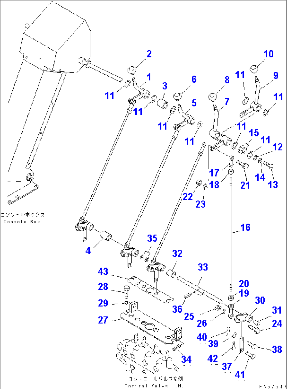 HYDRAULIC CONTROL LEVER¤ L.H.