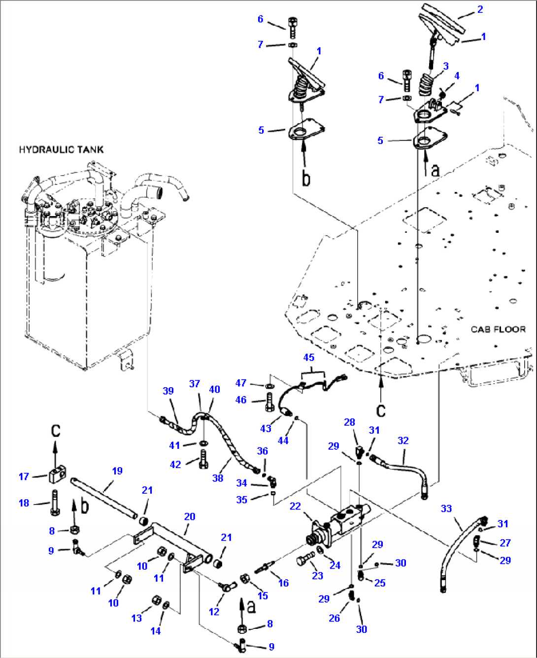 K0210-14A0 FLOOR BRAKE PEDAL AND LEVER
