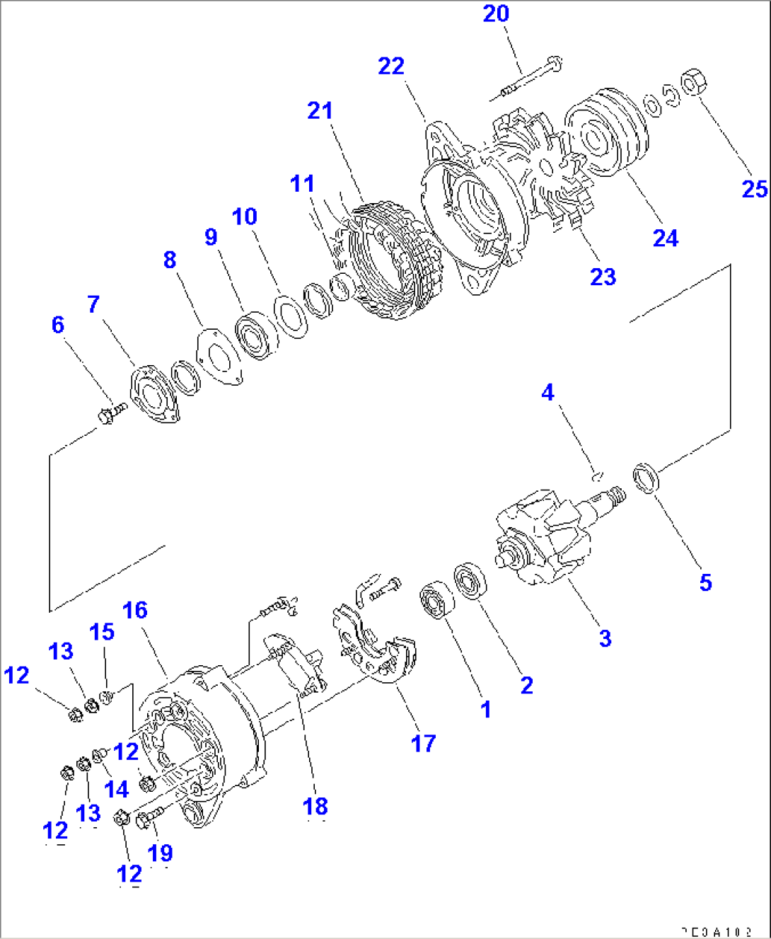 ALTERNATOR (25A) (INNER PARTS)