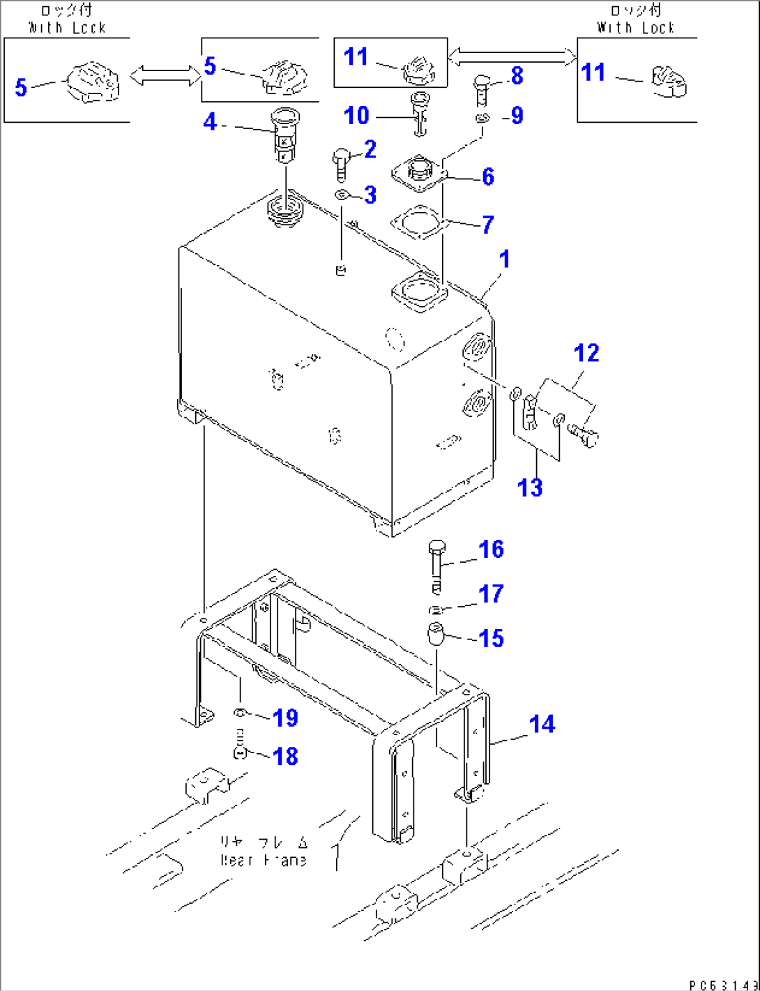 FUEL AND HYDRAULIC TANK(#1001-1500)