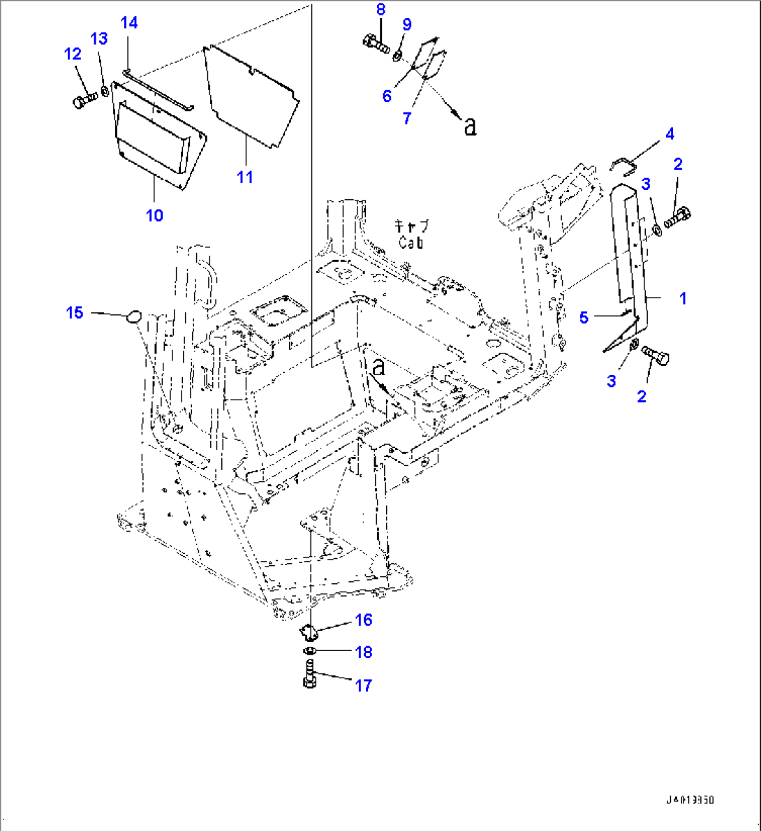 Cab Electrical Unit, Cover and Sheet (#B60001-)