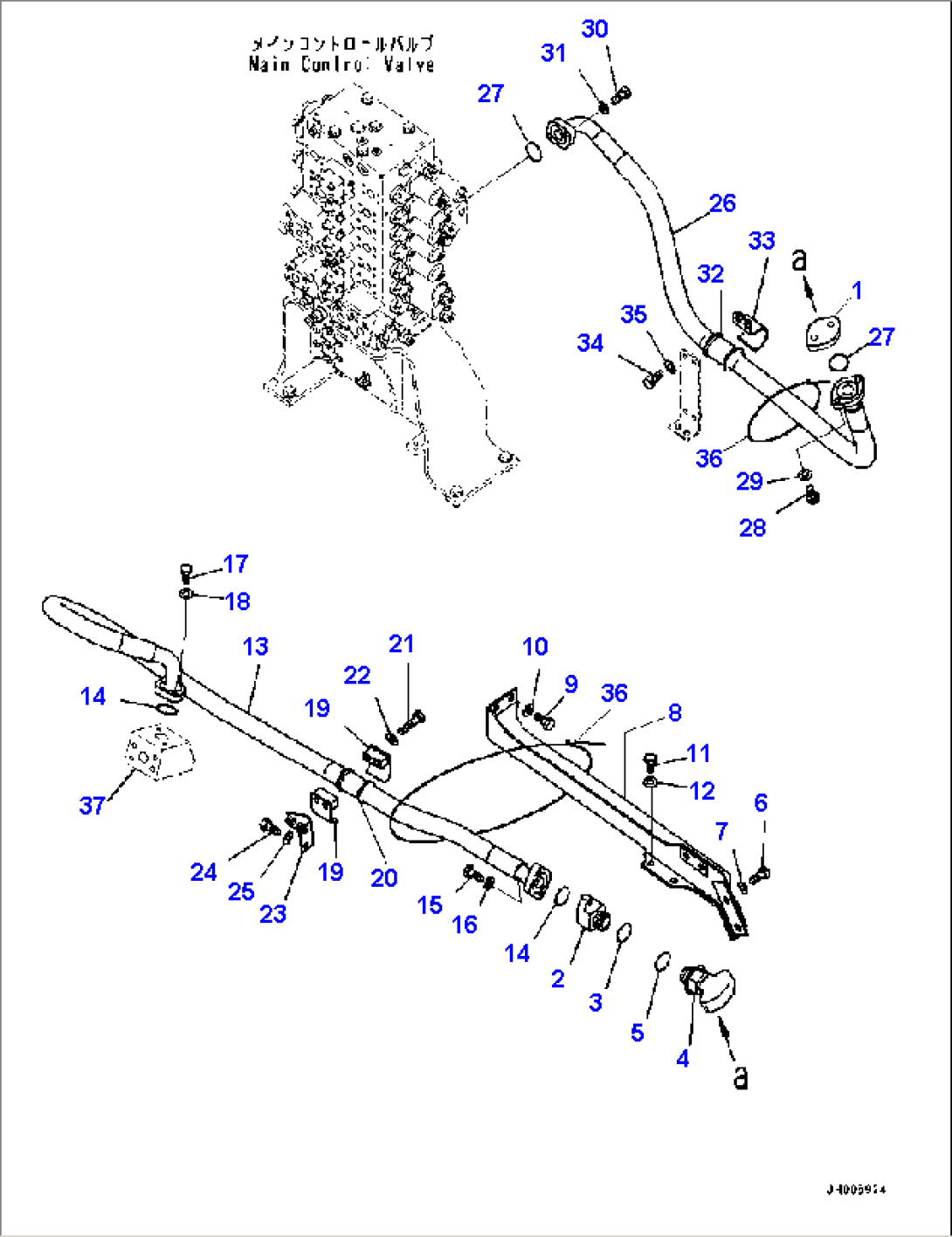 ATTACHMENT LINE (RETURN) (FOR 1-ACTUATOR) (B31908-)