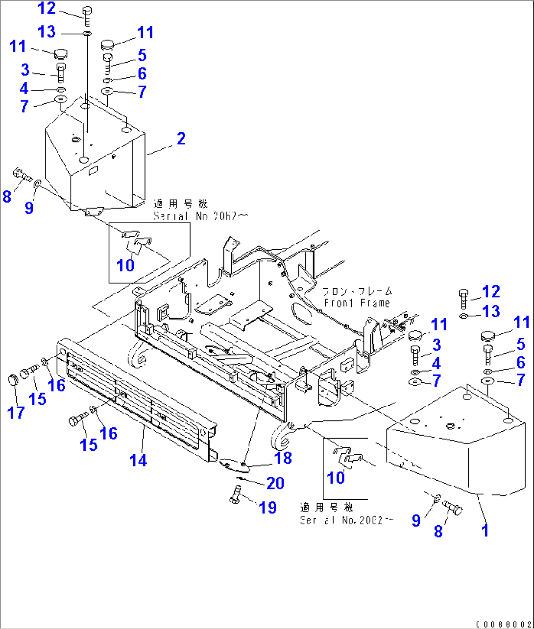 FRONT FRAME (BUMPER)(#2001-)