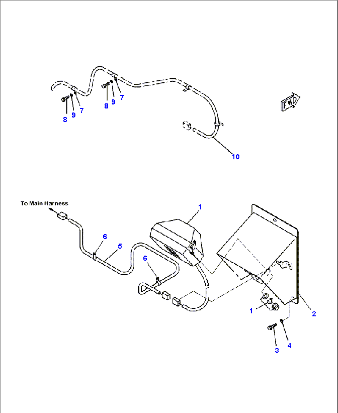 E0500-03A0 SIDE LAMP R.H. SIDE LAMP AND HARNESS