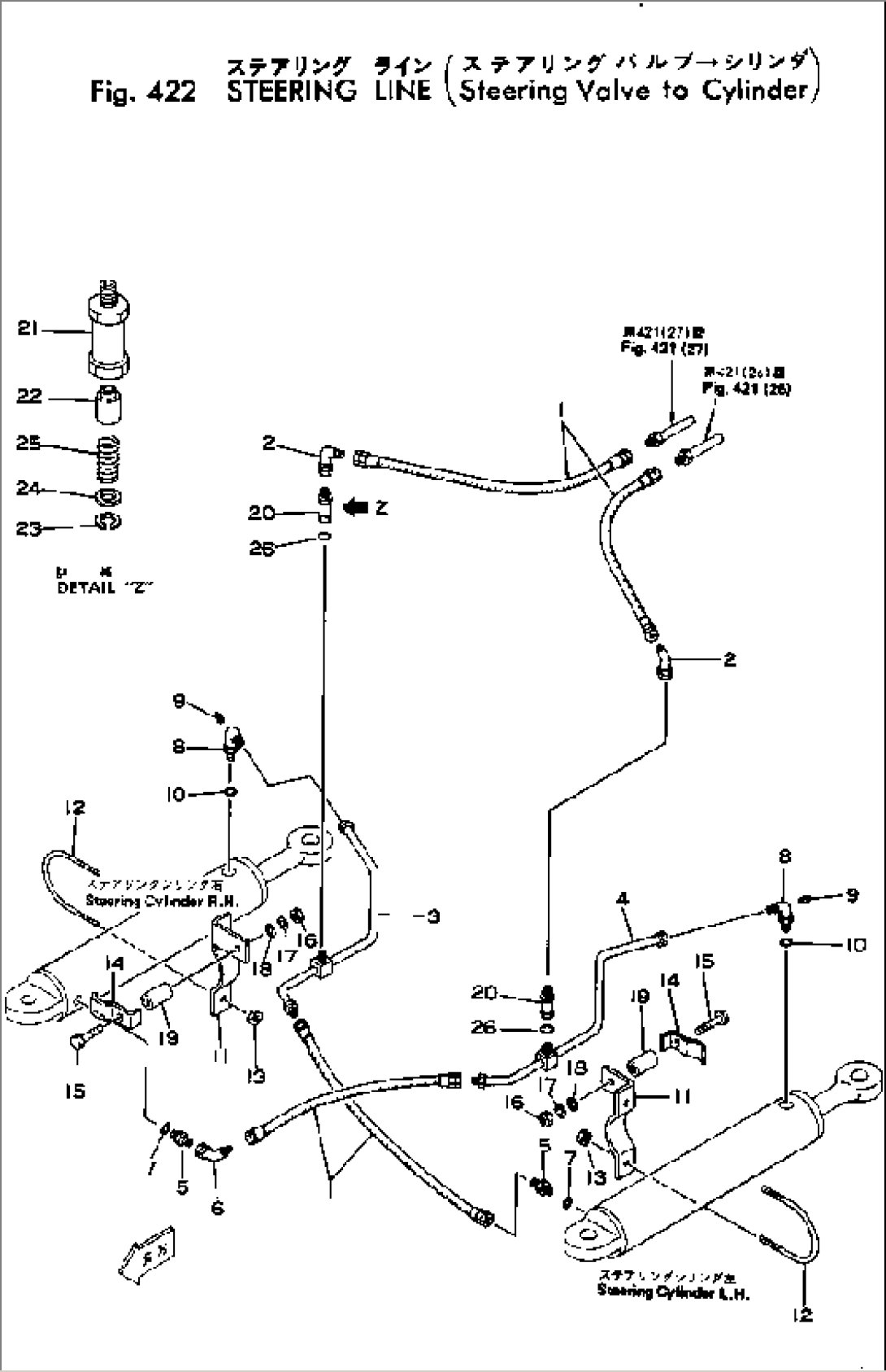 STEERING LINE (STEERING VALVE TO CYLINDER)