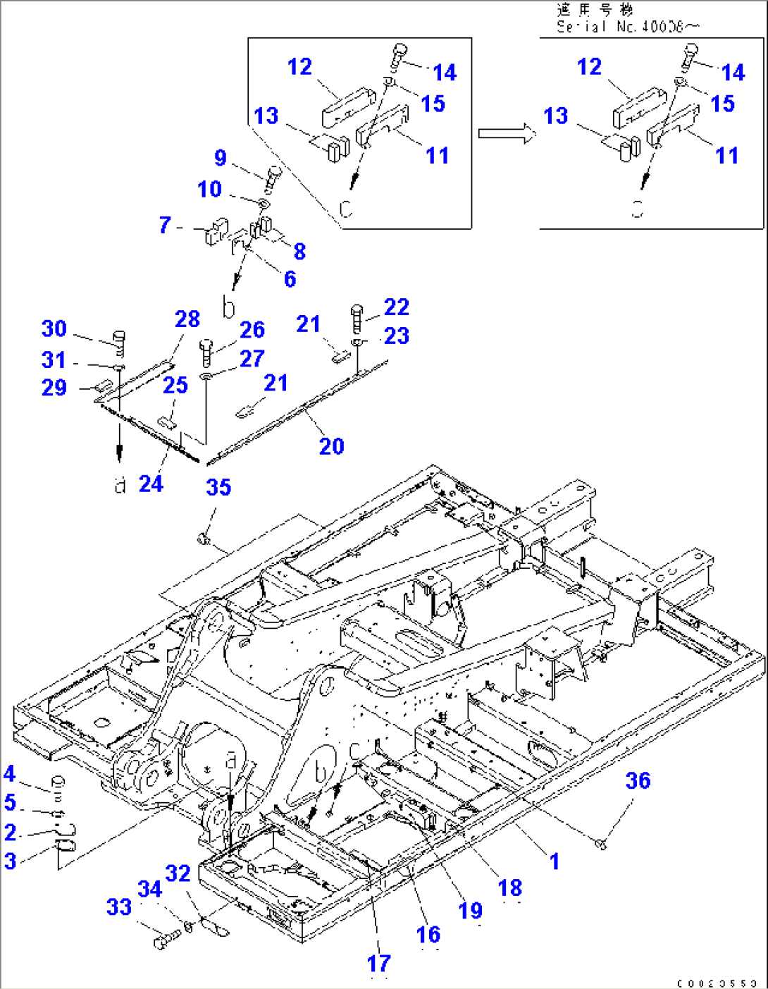 REVOLVING FRAME (FOR LOWER WIPER)