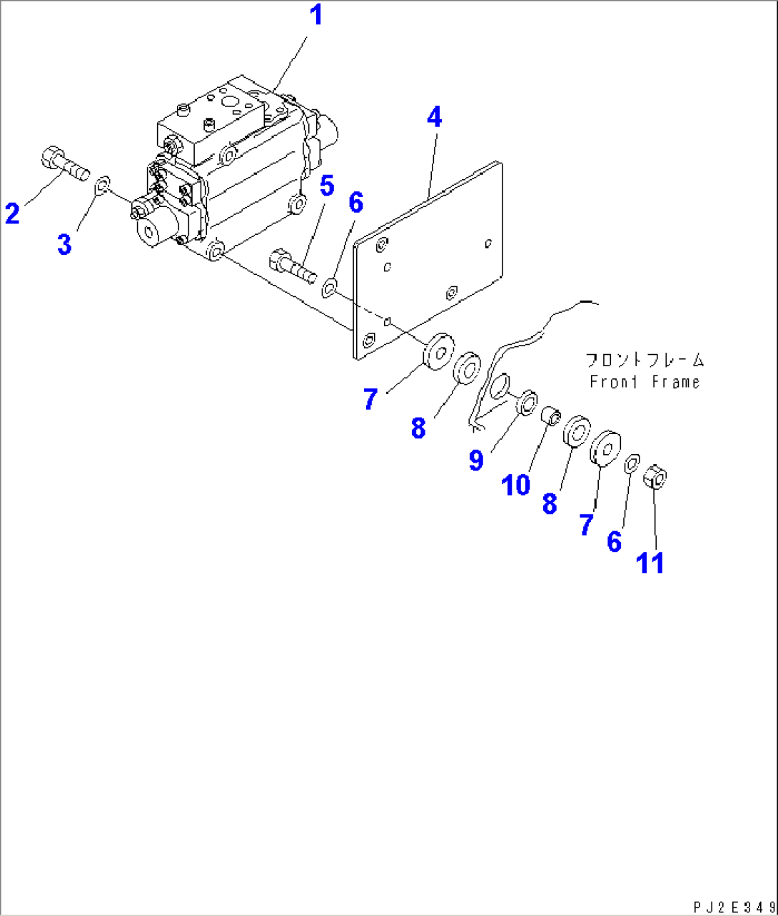 STEERING DEMAND VALVE (VALVE AND MOUNTING PARTS) (WITH ADVANCED JOY STICK STEERING)(#51001-)