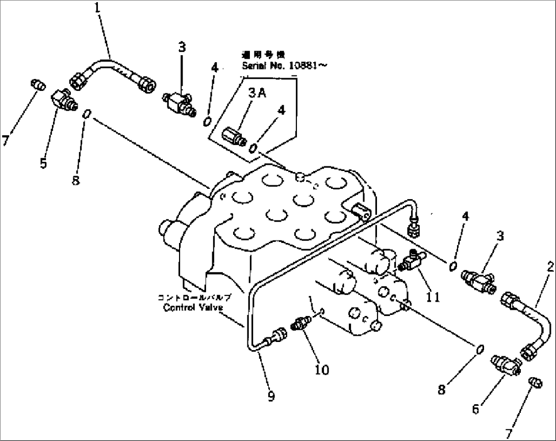 2-SPOOL CONTROL VALVE (3/3)(#10344-)