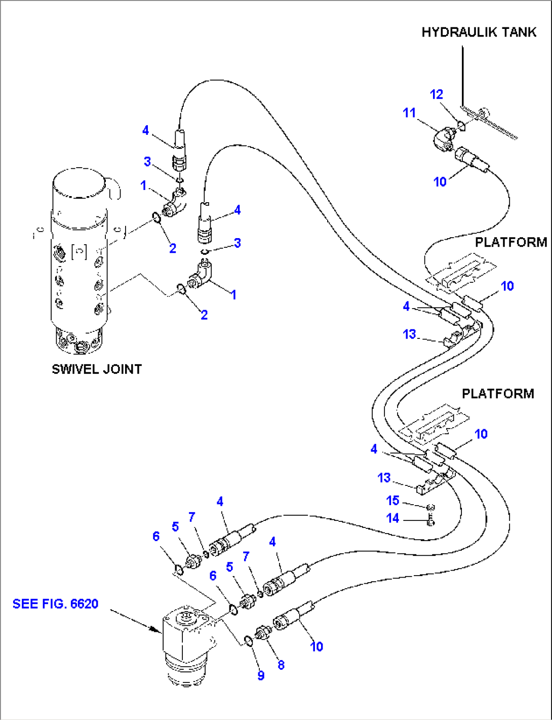 HYDRAULIC PIPING (STEERING LINE) (2/2)