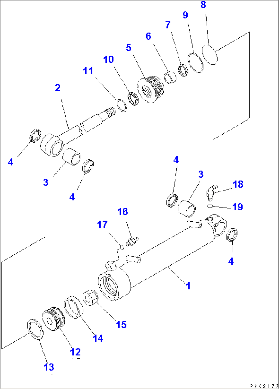BLADE CYLINDER (FOR TRIMMING DOZER)