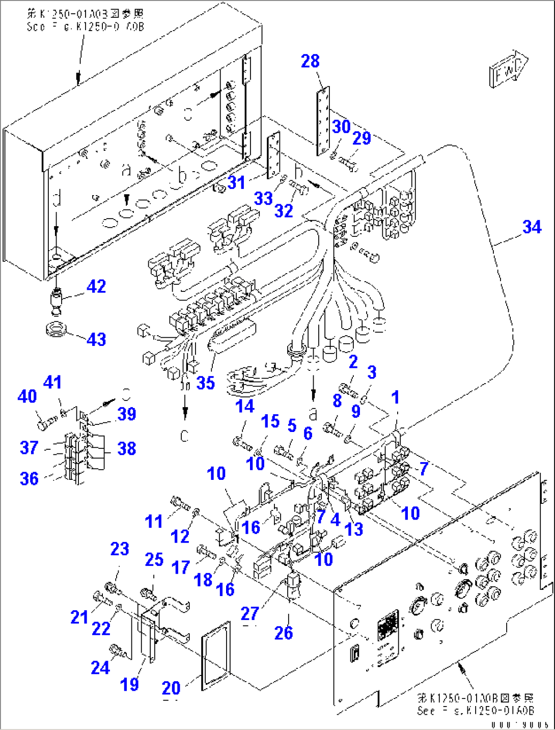 CONTROL PANEL WIRING (MAIN PANEL¤ 3/4)(#1068-1083)